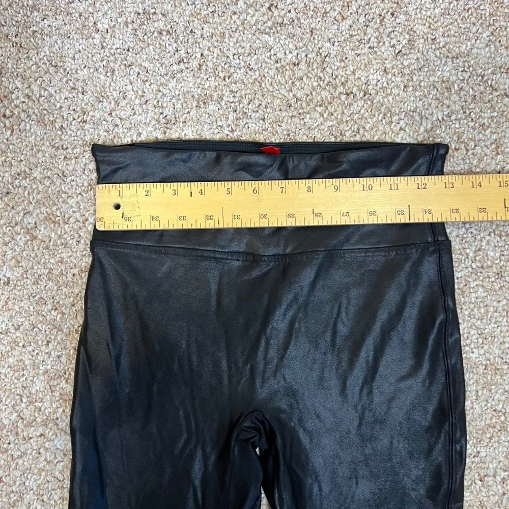 Spanx Faux Leather Leggings Black High Waisted Shapewear Large 20240R